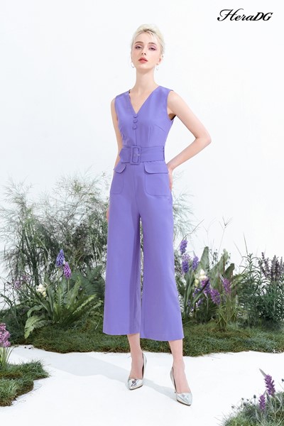 Hiển thị chi tiết cho Jumpsuit lửng cổ V Ảnh của Jumpsuit lửng cổ V