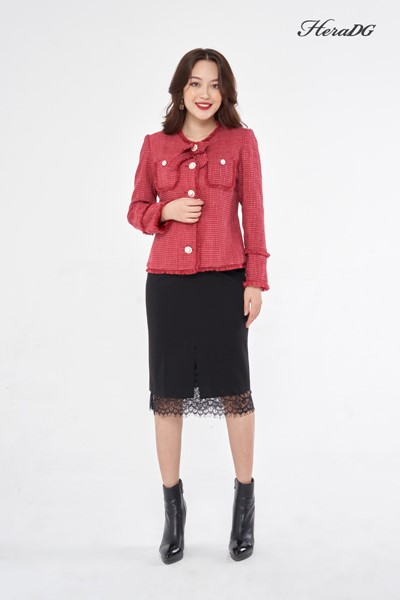 Hiển thị chi tiết cho Áo khoác dạ tweed Ảnh của Áo khoác dạ tweed