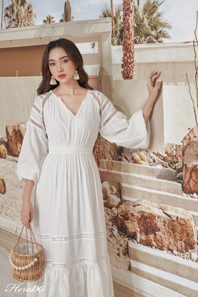 Hiển thị chi tiết cho Đầm maxi cổ V Ảnh của Đầm maxi cổ V