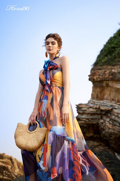 Hiển thị chi tiết cho Đầm maxi thắt nơ cổ Ảnh của Đầm maxi thắt nơ cổ