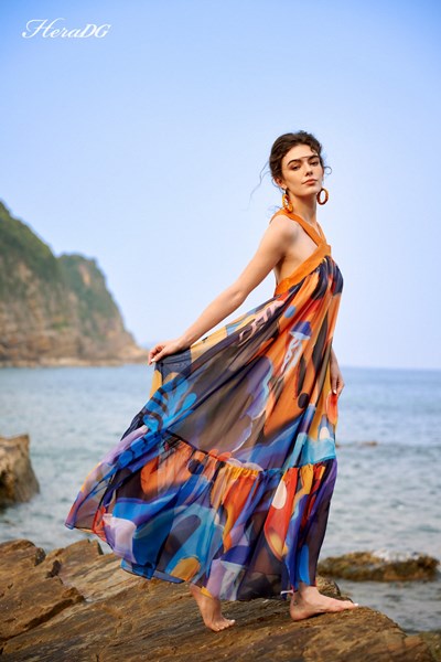 Hiển thị chi tiết cho Maxi cổ yếm Ảnh của Maxi cổ yếm