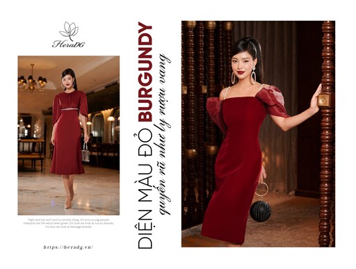 Diện màu đỏ burgundy quyến rũ như ly rượu vang Diện màu đỏ burgundy quyến rũ như ly rượu vang