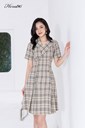 2-14 Ảnh của Đầm ôm A cổ vest