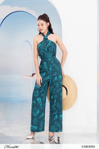 Hiển thị chi tiết cho Jumsuit cổ yếm Ảnh của Jumsuit cổ yếm