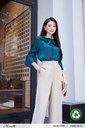 11111-oooo100037 Ảnh của Quần suông cạp xếp mí