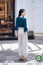 11111-oooo100040 Ảnh của Quần suông cạp xếp mí