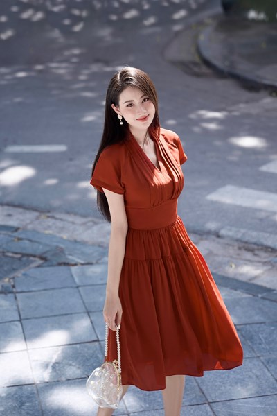 Hiển thị chi tiết cho Đầm xoè nhún li Ảnh của Đầm xoè nhún li