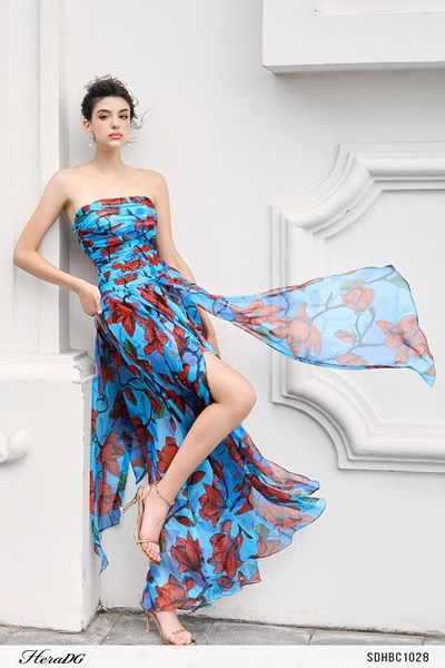 Hiển thị chi tiết cho Đầm dạ hội xoè cúp ngực Ảnh của Đầm dạ hội xoè cúp ngực