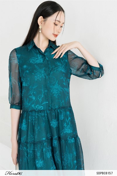 Hiển thị chi tiết cho Đầm dáng suông, nẹp dấu khuy Ảnh của Đầm dáng suông, nẹp dấu khuy