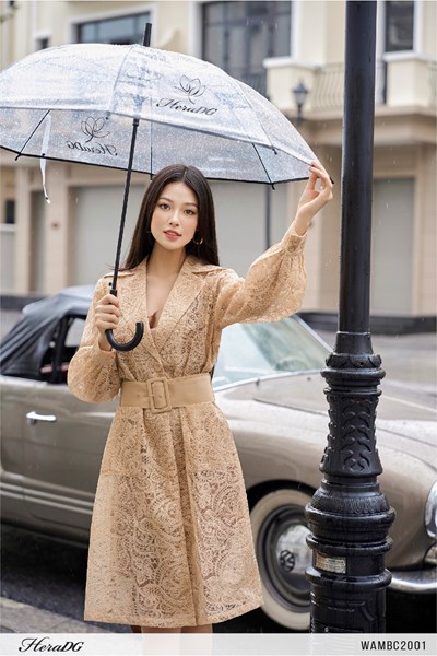 Hiển thị chi tiết cho Áo khoác ren kèm đai Ảnh của Áo khoác ren kèm đai