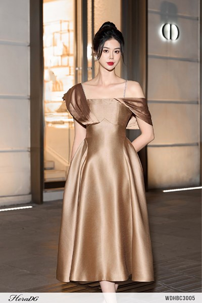 Hiển thị chi tiết cho Đầm tiệc tafta trễ vai Ảnh của Đầm tiệc tafta trễ vai