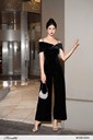 1219-14 Ảnh của Jumsuit dáng dài trễ vai