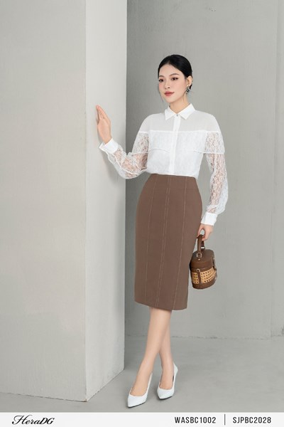 Hiển thị chi tiết cho Chân váy ôm chần chỉ xẻ sau Ảnh của Chân váy ôm chần chỉ xẻ sau