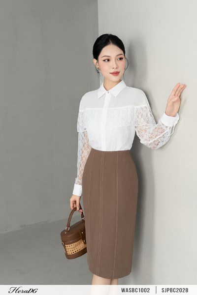 Hiển thị chi tiết cho Chân váy ôm chần chỉ xẻ sau Ảnh của Chân váy ôm chần chỉ xẻ sau