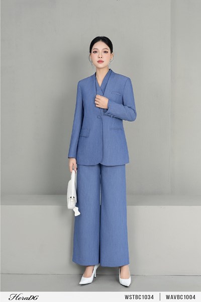 Hiển thị chi tiết cho Áo blazer không cổ Ảnh của Áo blazer không cổ