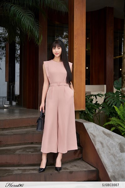 Hiển thị chi tiết cho Jumsuit dáng dài kèm đai rời Ảnh của Jumsuit dáng dài kèm đai rời