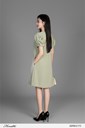 333-06 Ảnh của Đầm suông cổ tròn, tay bồng xếp ly