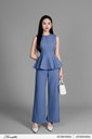 333-39 Ảnh của Áo kiểu peplum mí gân