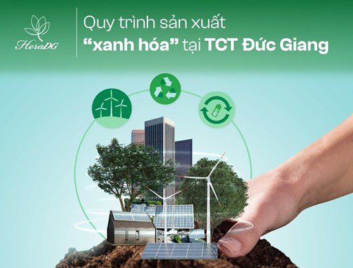 Quy trình sản xuất “xanh hóa” tại HeraDG - TCT Đức Giang Quy trình sản xuất “xanh hóa” tại HeraDG - TCT Đức Giang