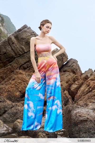 Hiển thị chi tiết cho Bộ jumsuit dài đan dây ngang eo Ảnh của Bộ jumsuit dài đan dây ngang eo