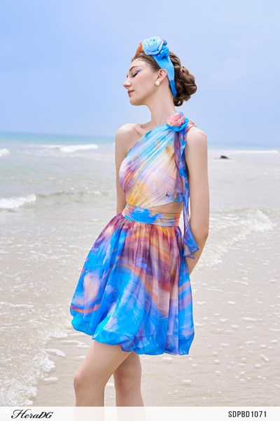 Hiển thị chi tiết cho Đầm xoè lệch vai Ảnh của Đầm xoè lệch vai