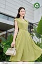 Mak04-44 Ảnh của Đầm xoè cổ V tay chờm