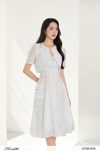 Hiển thị chi tiết cho Set đầm 2 dây dáng xoè Ảnh của Set đầm 2 dây dáng xoè