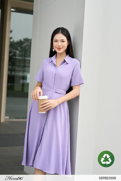 Hiển thị chi tiết cho Đầm xoè cổ đức, đai rời  Ảnh của Đầm xoè cổ đức, đai rời