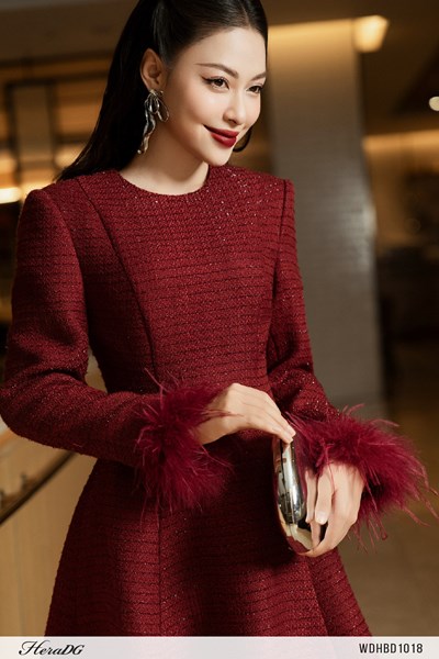 Hiển thị chi tiết cho Đầm dạ tweed xoè Ảnh của Đầm dạ tweed xoè