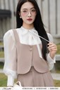 KSS-14-1 Ảnh của Áo gile nẹp cong cúc