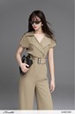 Makas-08 Ảnh của Jumpsuit cổ 2 ve có đai rời