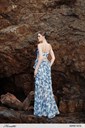 Makadsp0s-20 Ảnh của Đầm maxi bèo đổ lệch, ngực gắn bướm nổi