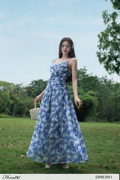 Hiển thị chi tiết cho Đầm 2 dây cut out đính nơ Ảnh của Đầm 2 dây cut out đính nơ