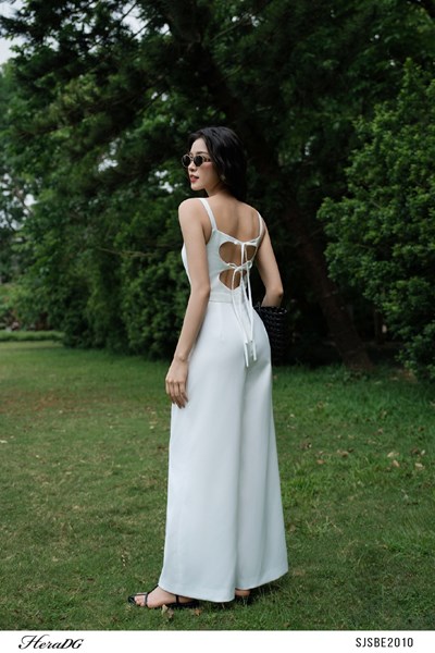 Hiển thị chi tiết cho Jumpsuit ống suông thắt nơ sau Ảnh của Jumpsuit ống suông thắt nơ sau