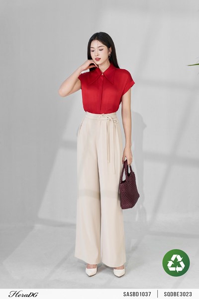 Hiển thị chi tiết cho Quần ống đứng cạp nơ Ảnh của Quần ống đứng cạp nơ