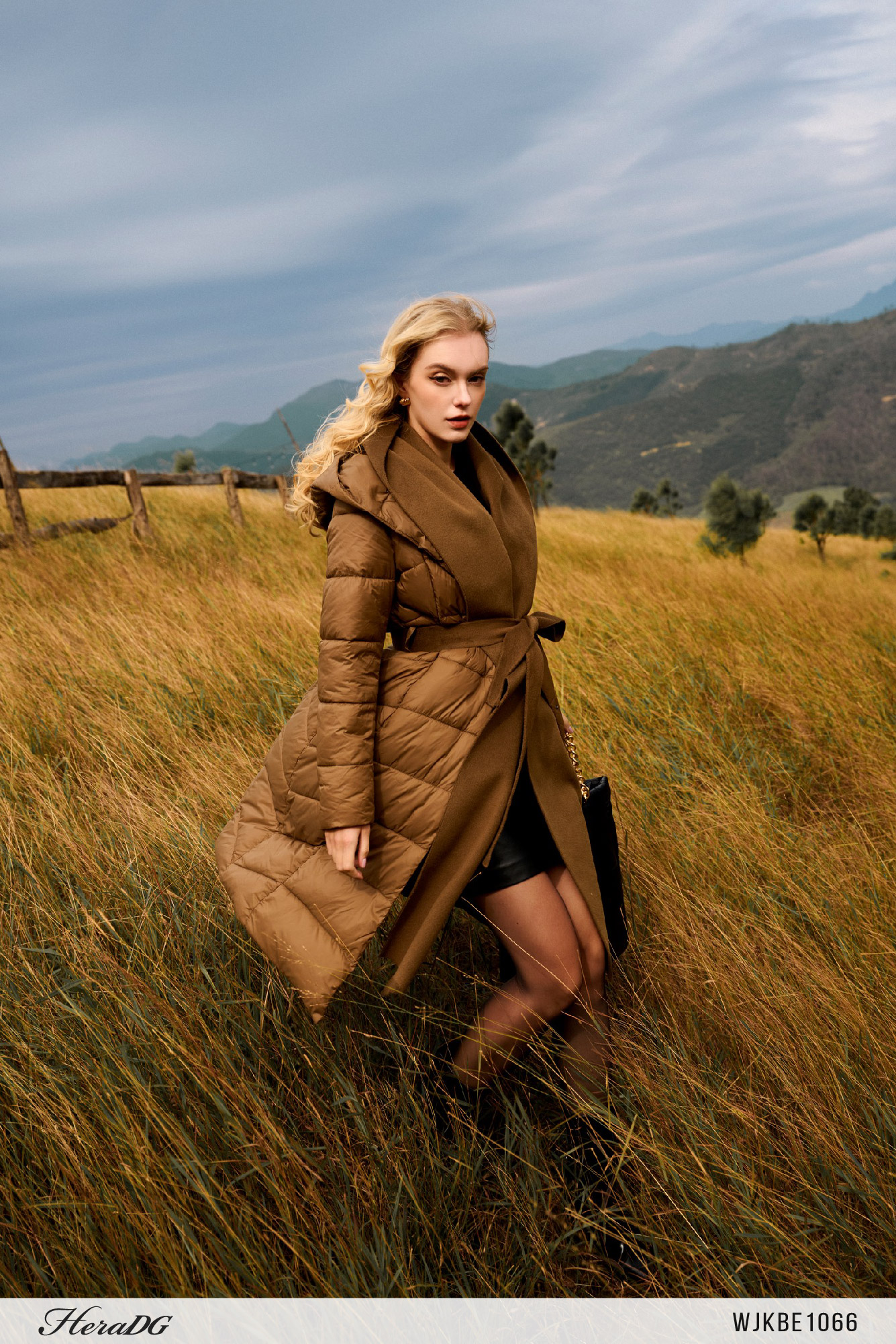 Ma1pl-17 Ảnh của Áo phao 3 lớp dáng dài khăn liền mũ dạ