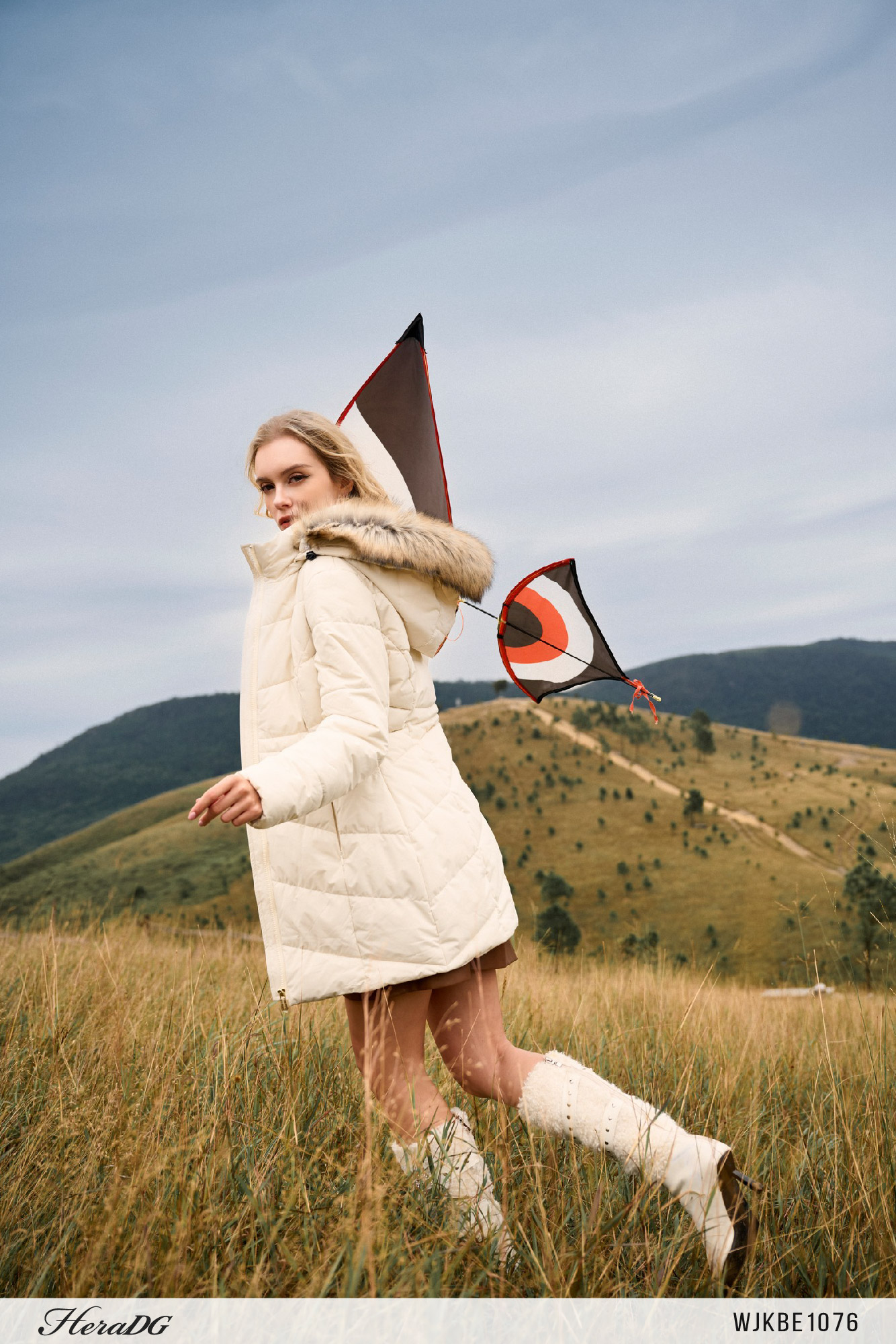 Ma1pl-44 Ảnh của Áo phao 3 lớp dáng lỡ mũ lông tháo rời