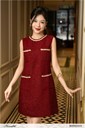 Mao045sa-53 Ảnh của Đầm tweed dáng A