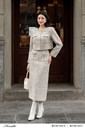 Ma341-58-1 Ảnh của Chân váy dạ tweed dáng suông có túi