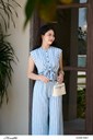 0Macmas-26 Ảnh của Jumpsuit kẻ eo xếp nơ