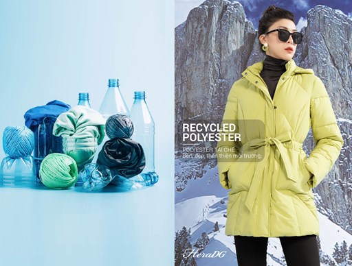 HeraDG sử dụng sợi tái chế Recycled Polyester - thân thiện với môi trường 