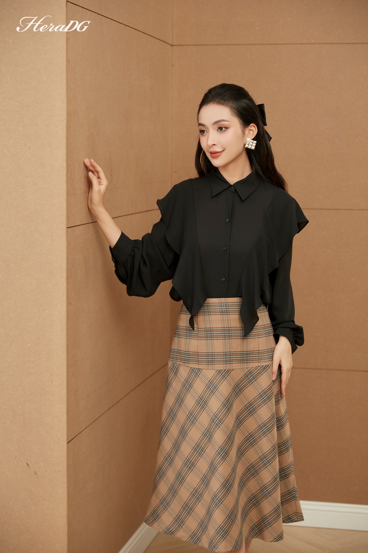 Chân Váy Dạ Kẻ Dáng Dài Trendy, Full 3 Màu, Quảng Châu, Hàng Shop | Shopee  Việt Nam