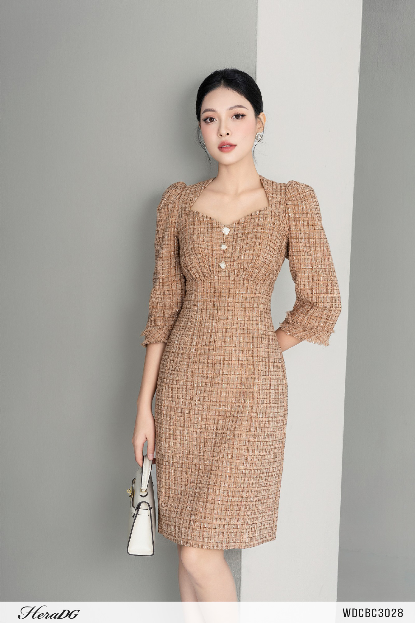 Đầm Dạ Tweed Thiết Kế , Váy Đi Tiệc Thu Đông Dáng Suông 2 lớp thương hiệu  CABOUF | Lazada.vn