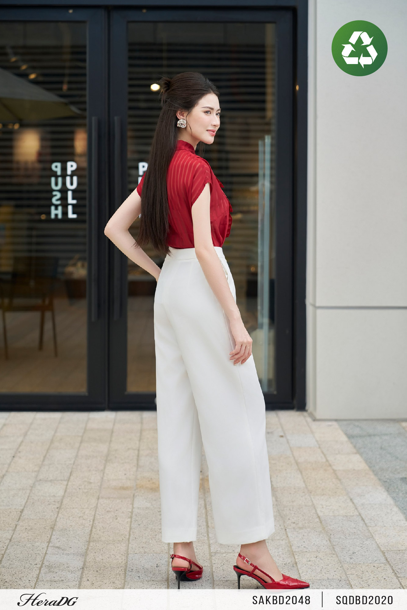 Ảnh của Áo kiểu xếp ly ngực
