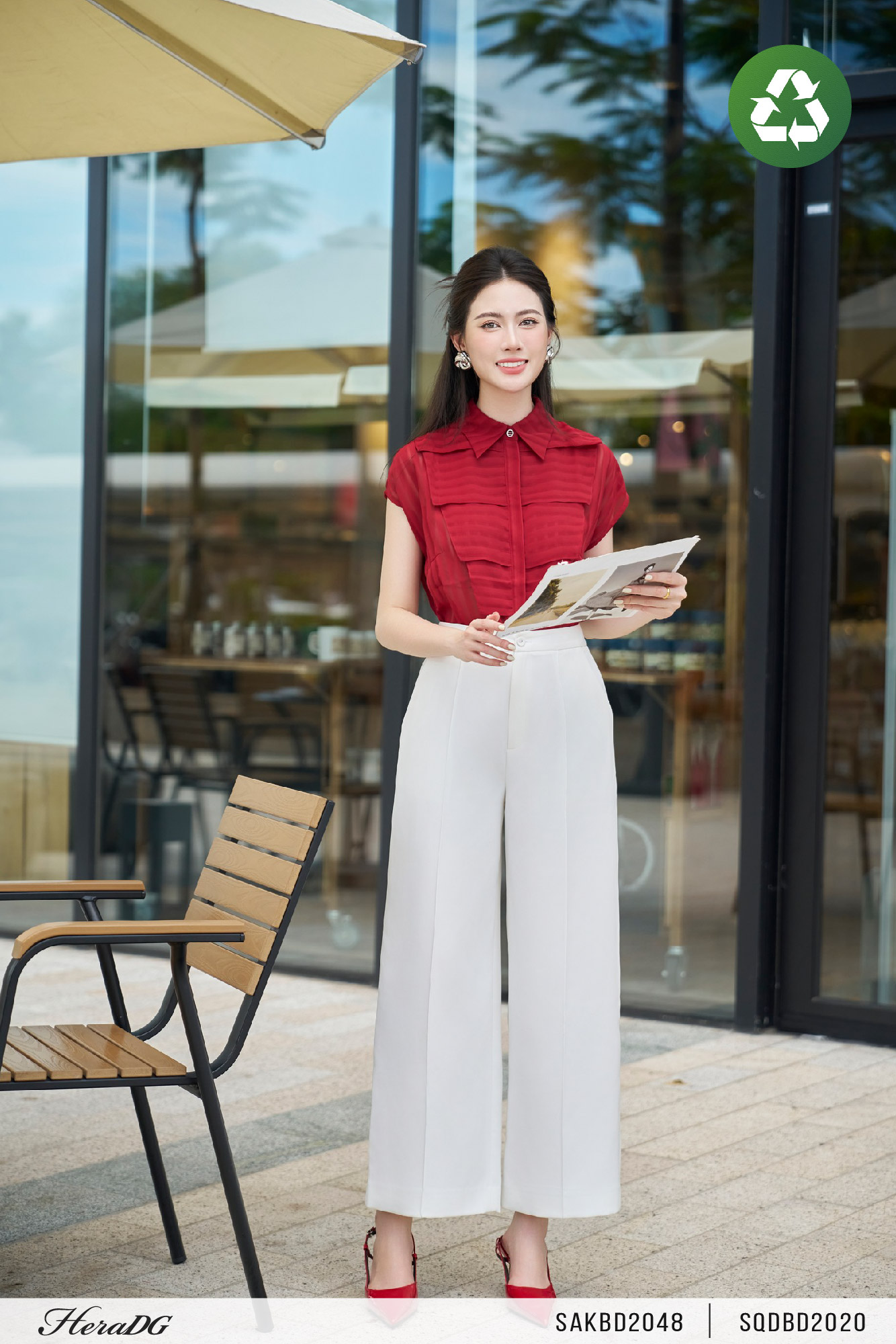 Ảnh của Áo kiểu xếp ly ngực