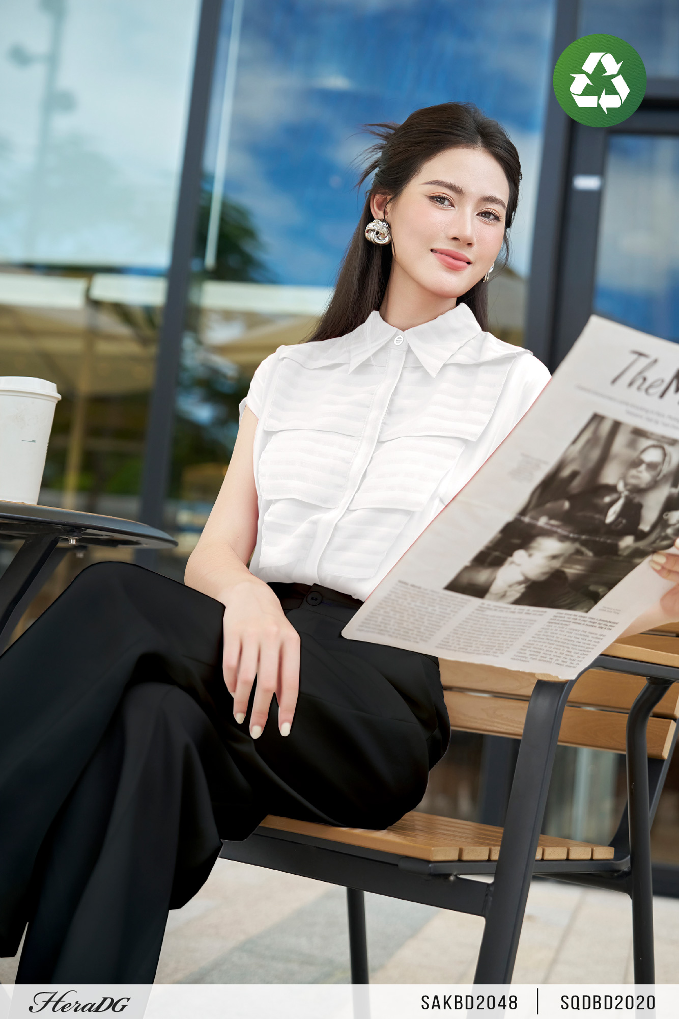 Ảnh của Áo kiểu xếp ly ngực