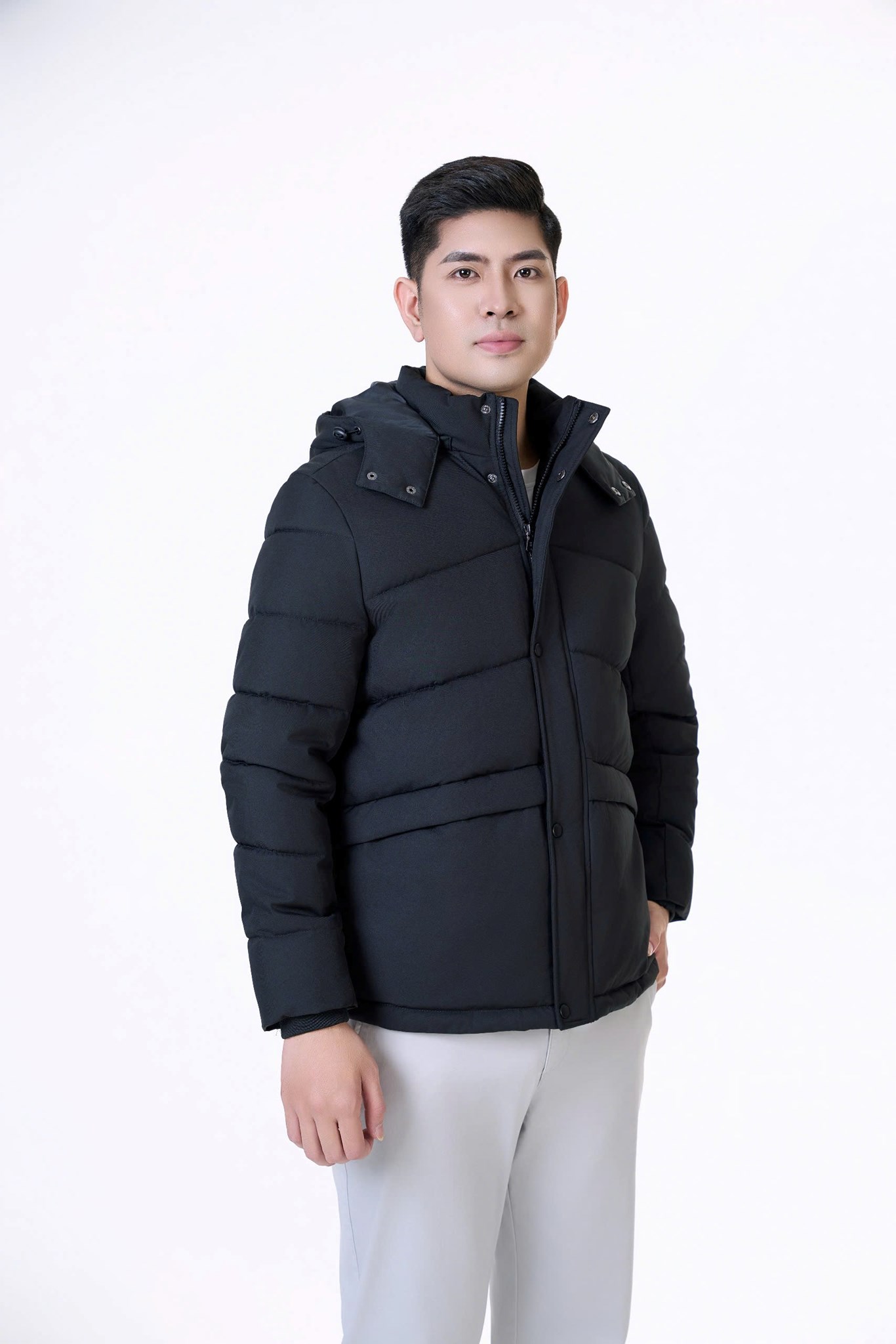 Áo jacket 3 lớp dáng ngắn