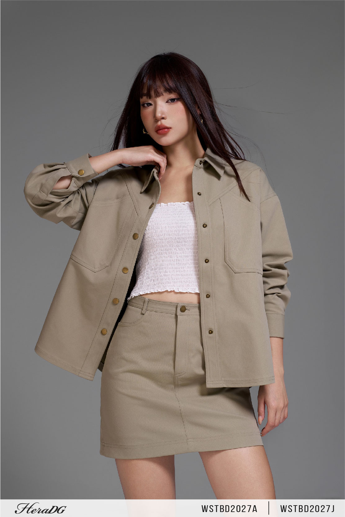 Ảnh của Chân váy khaki dáng A