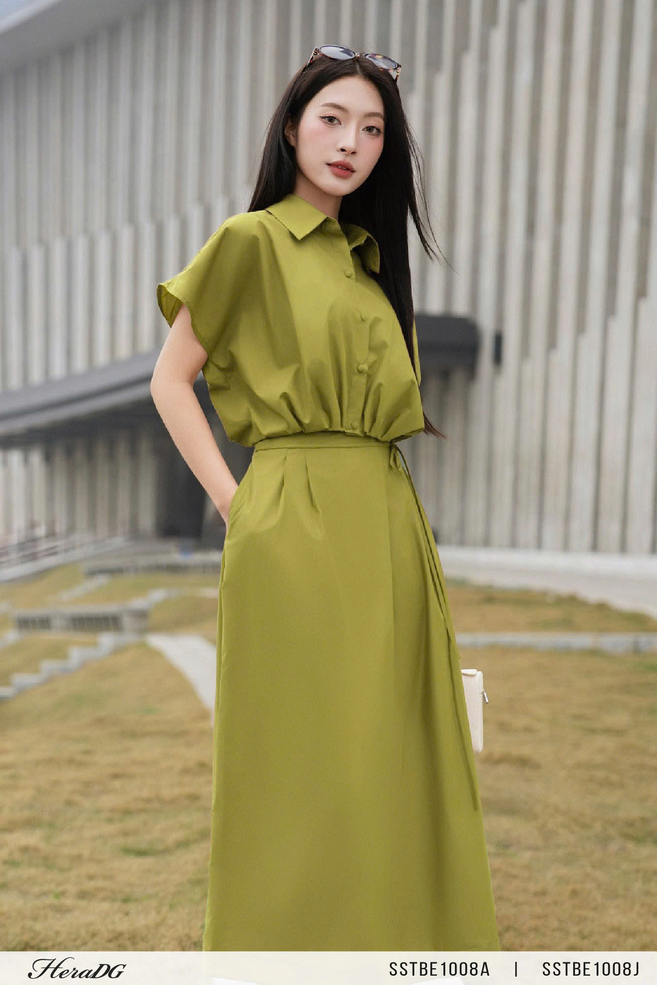 Ảnh của Chân váy A dáng dài xếp ly lệch
