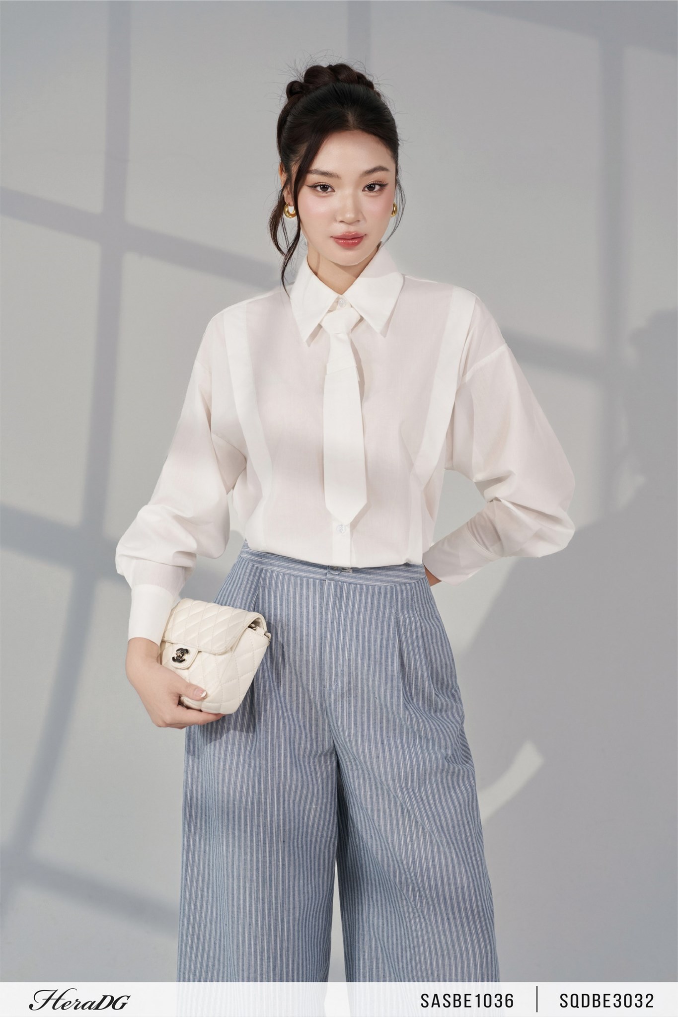 Ảnh của Áo sơ mi cà vạt đính nơ